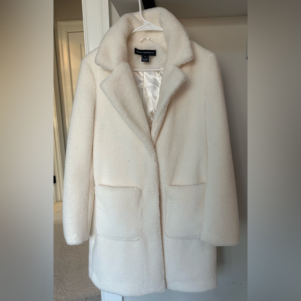 Brand New French Connection White Long Coat